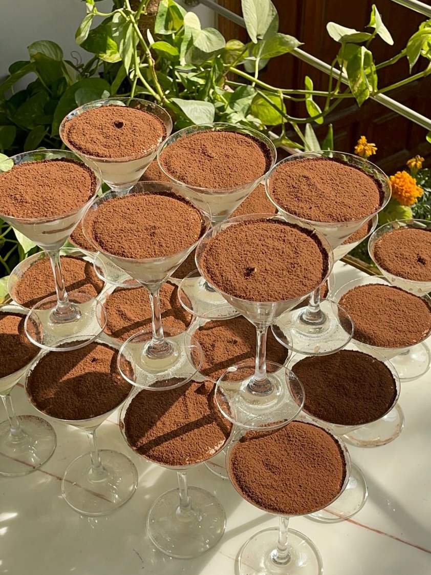Tiramisu Champagne Cascade